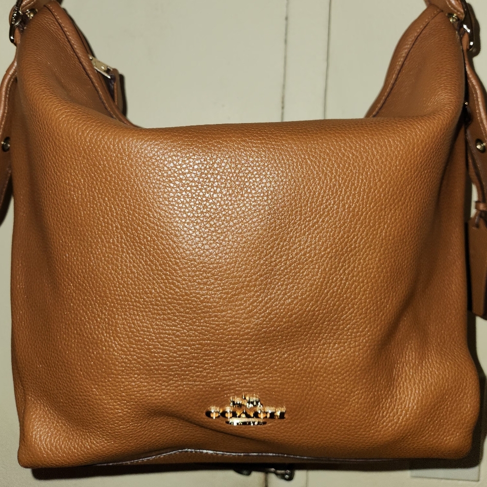 Coach Tan Leather Shoulder Bag